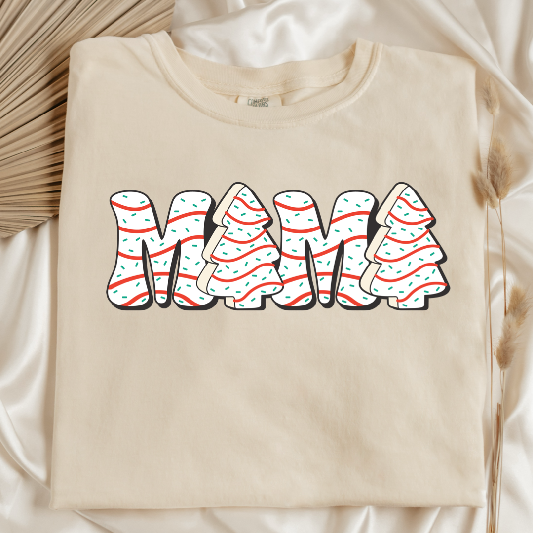 Christmas Tree Cake Mama Graphic Tee