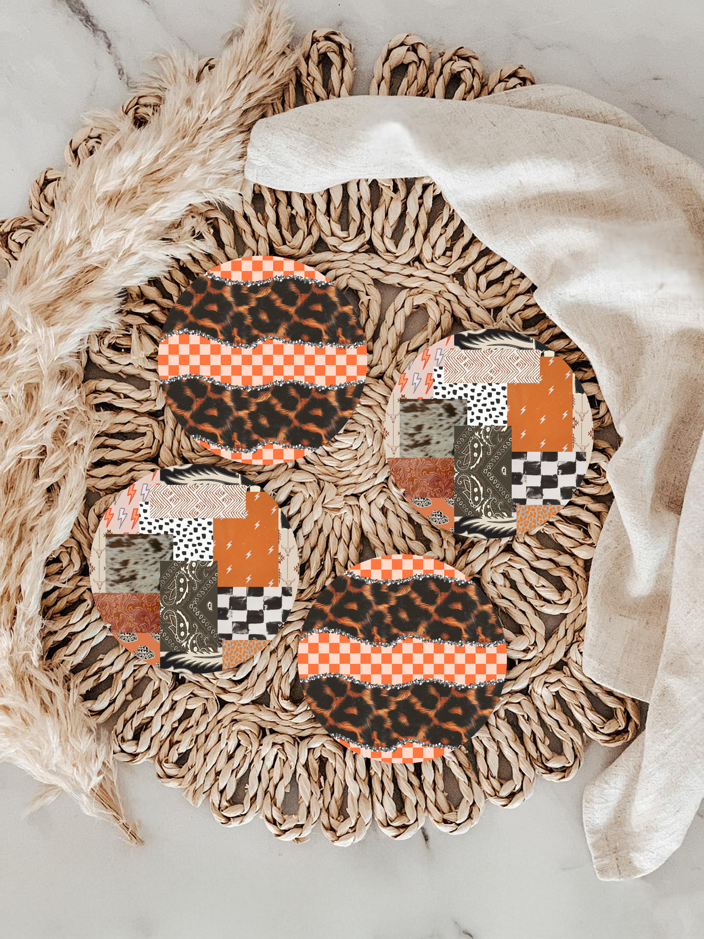 Terracotta Cowgirl Car Coasters