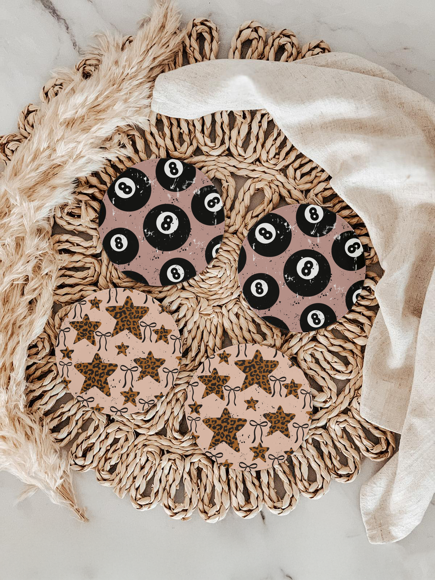 2 ct Fridge Cig Car Coasters