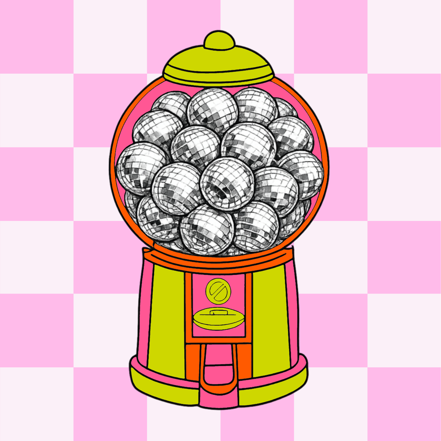 Neon Disco Gumballs Sticker