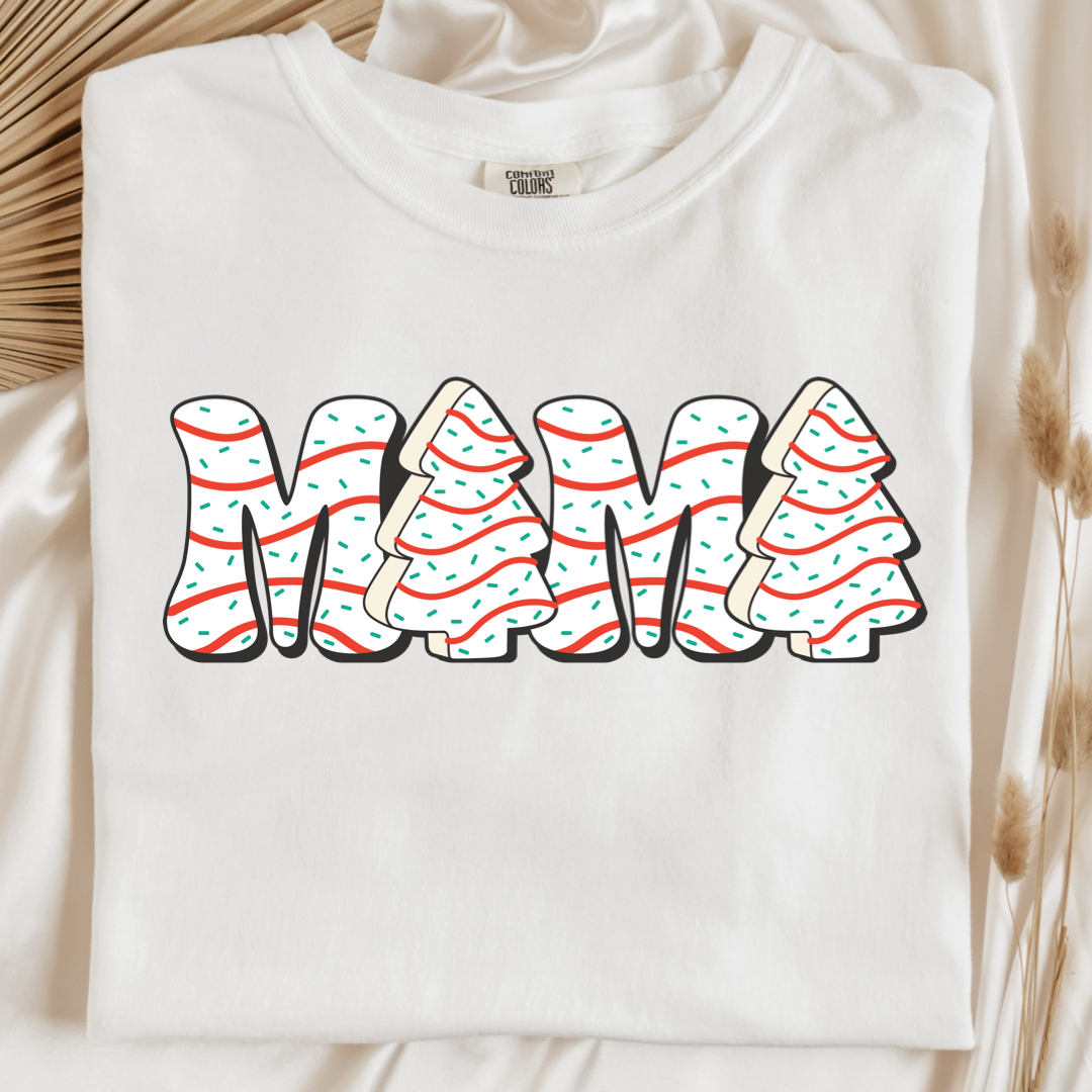 Christmas Tree Cake Mama Graphic Tee