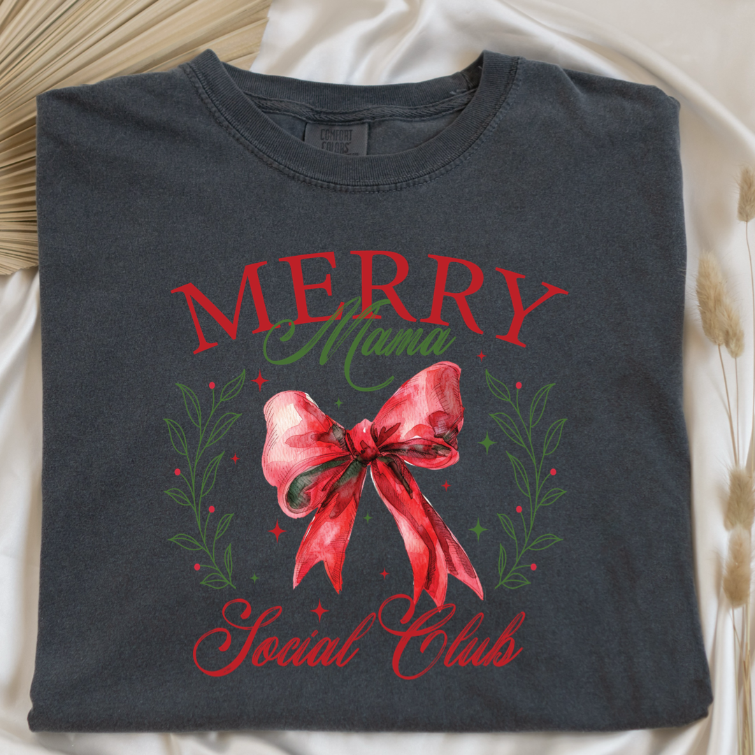 Merry Mama Social Club Christmas Graphic Tee