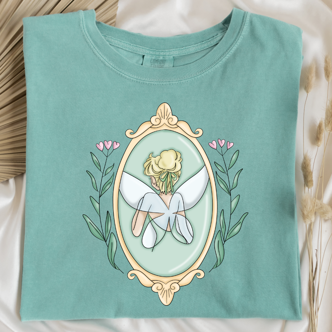 customized Adult Tee Fairy silhouette Chalky Mint Matching adult and youth Tees and crewnecks available 