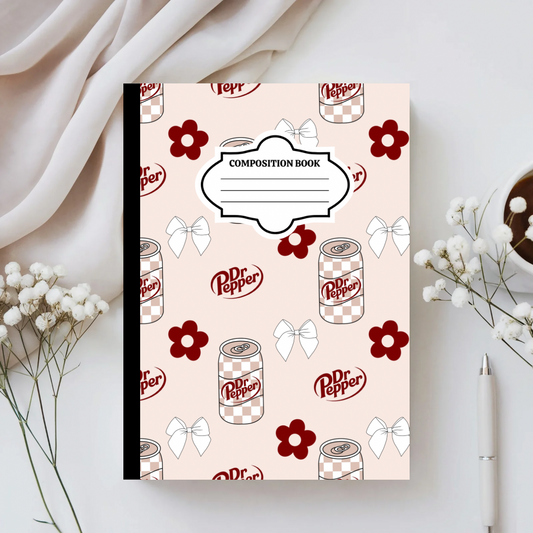 Sad Beige Girl Dr.Pepper Composition Notebook