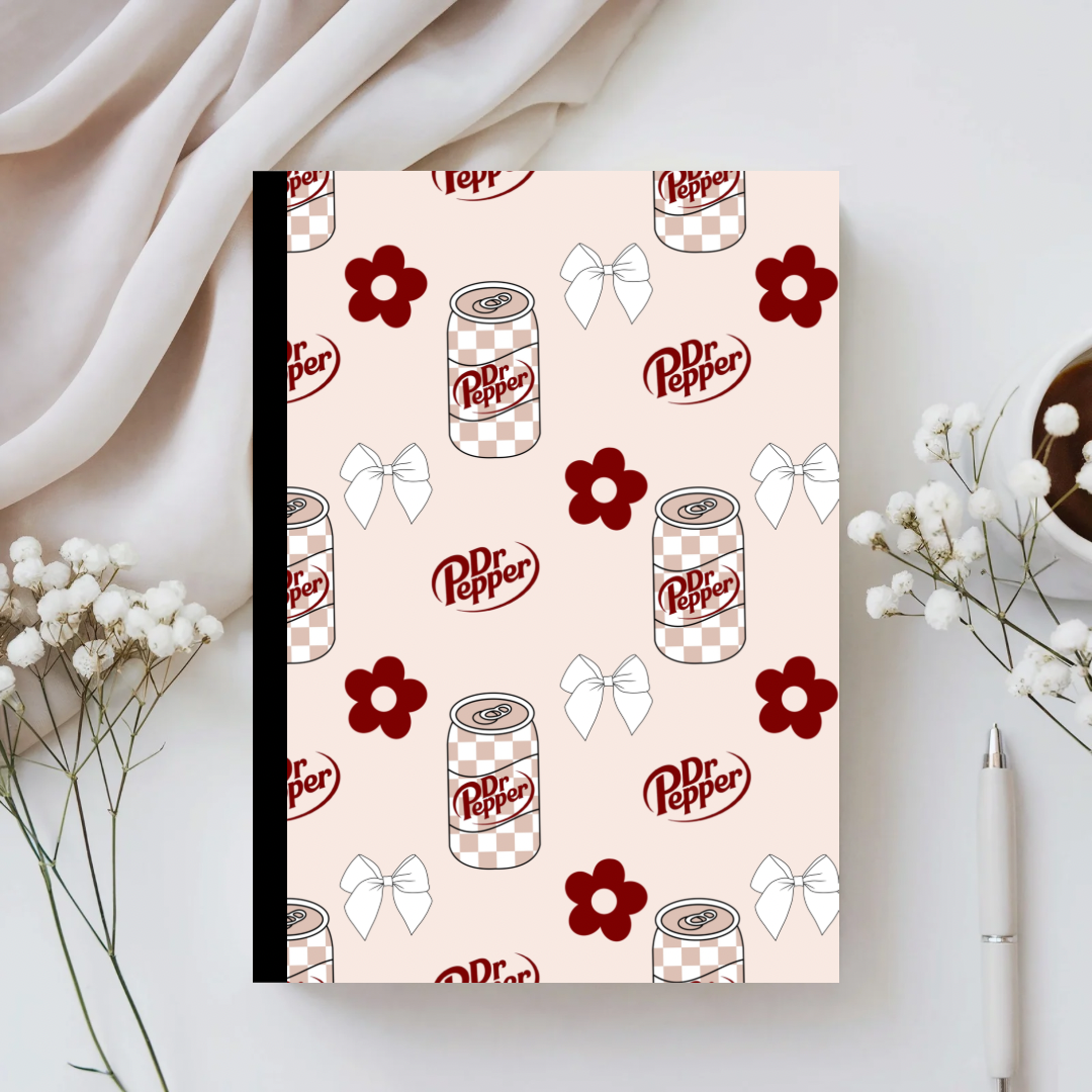 Sad Beige Girl Dr.Pepper Composition Notebook