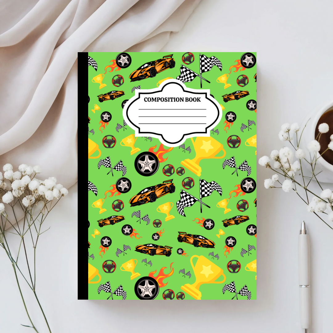 Fast Cars & Freedom Custom Composition Notebook Cover