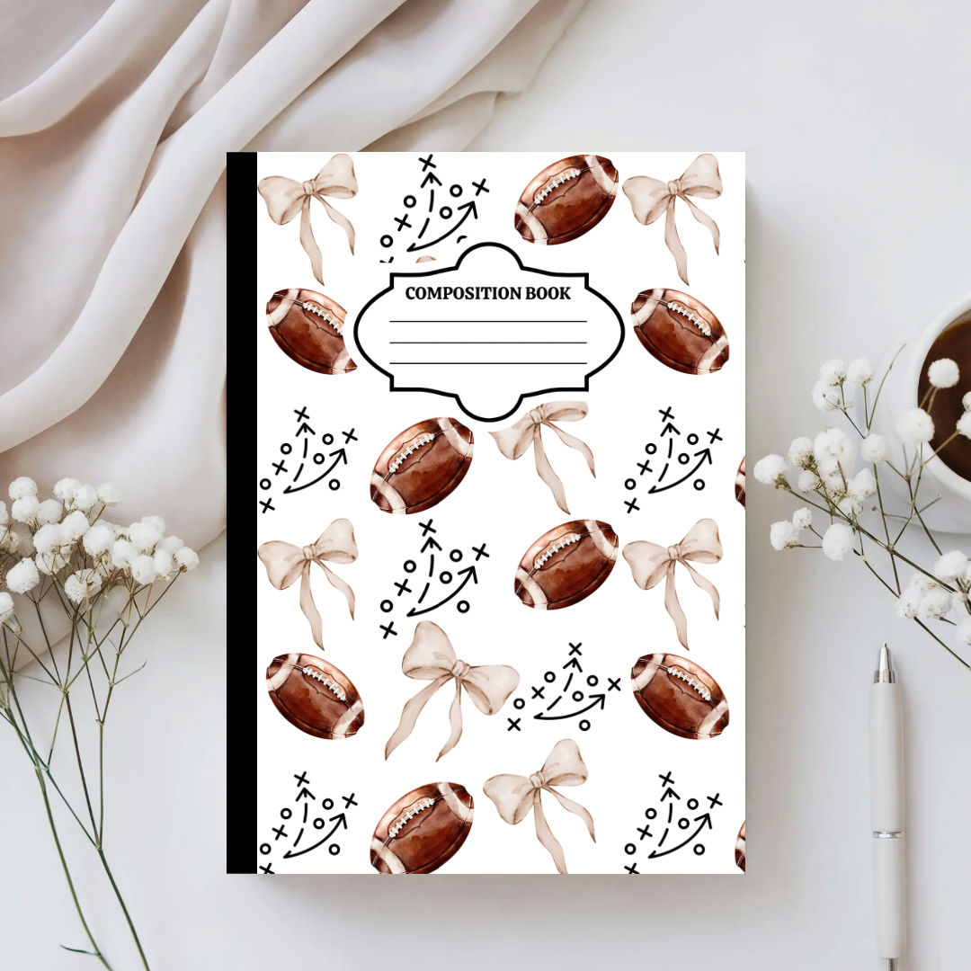 Neutral Playbook Custom Composition Notebook