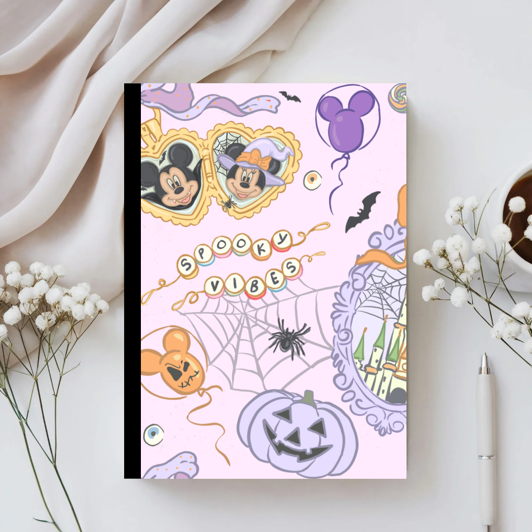 Magic Pink Spooky vibes Custom Composition Notebook