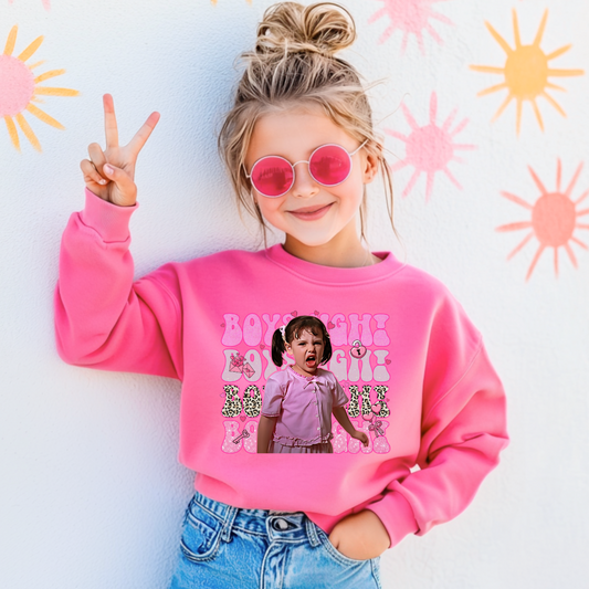 Customizable Pink Youth Darla boys ugh cheetah print crewneck