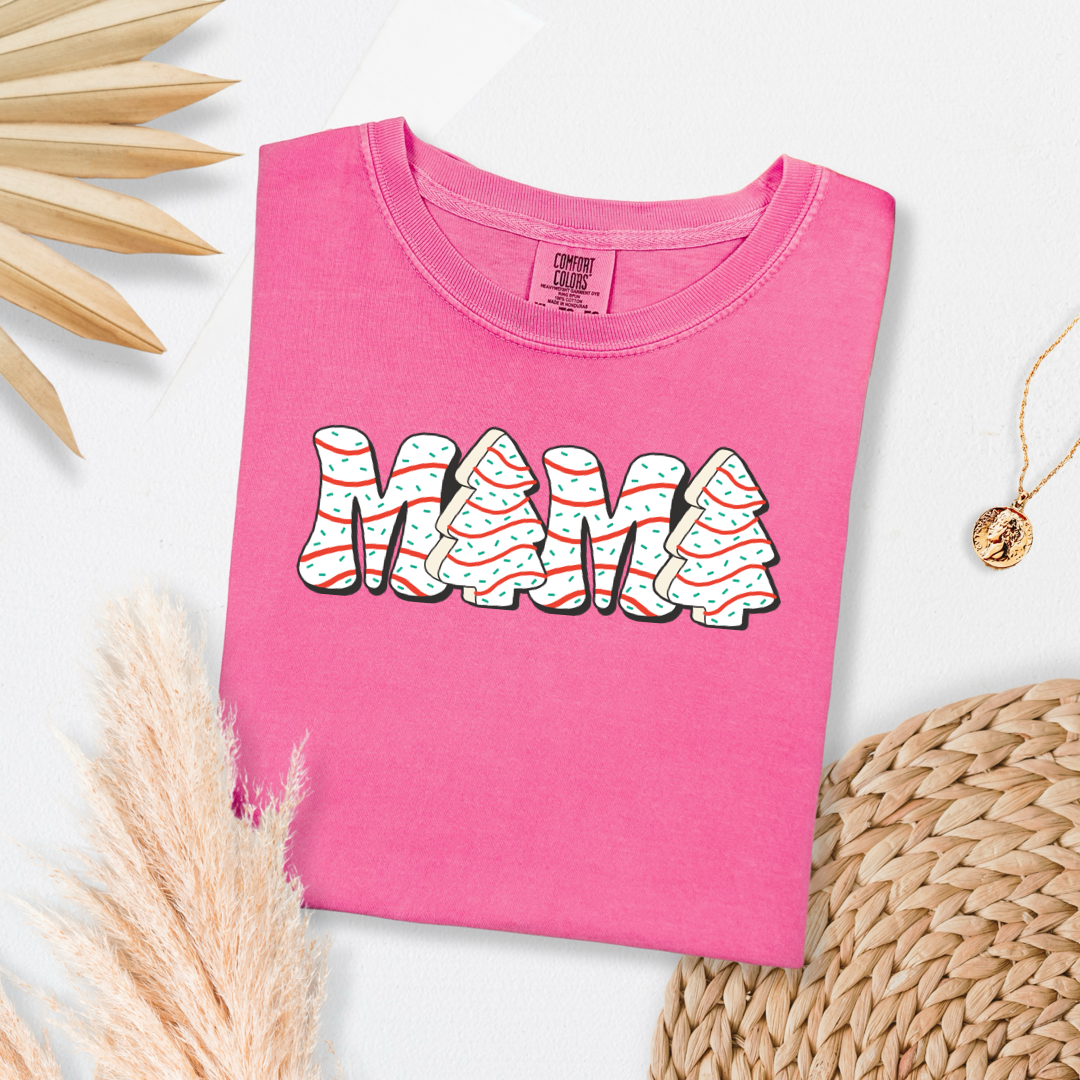 Christmas Tree Cake Mama Graphic Tee