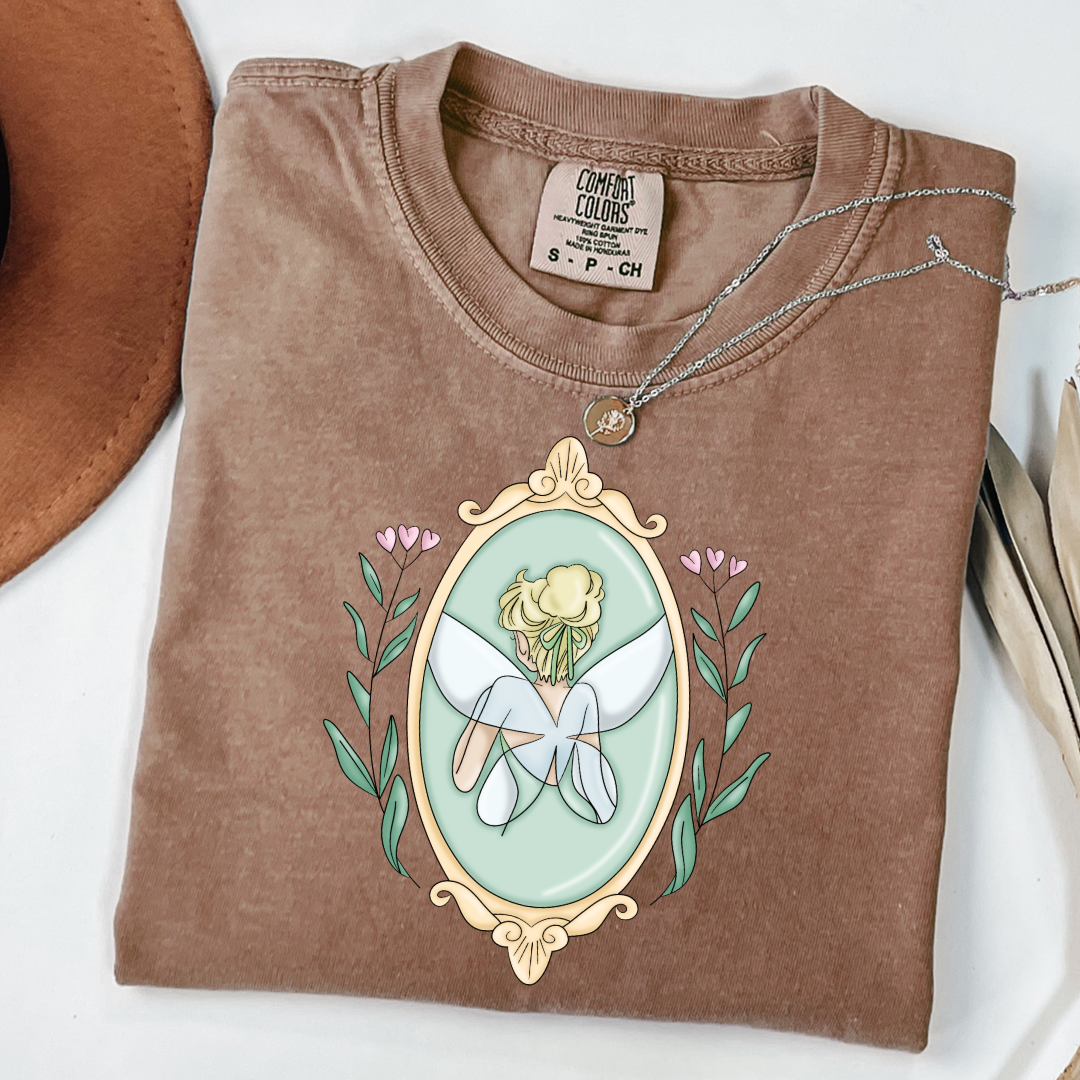 customized Adult Tee Fairy silhouette Espresso Brown Matching adult and youth Tees and crewnecks available 