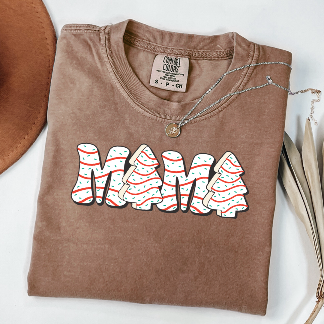 Christmas Tree Cake Mama Graphic Tee