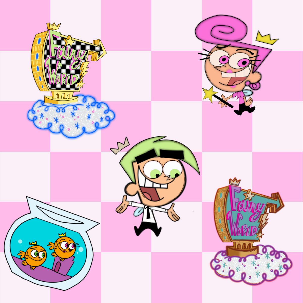 Pixie GodParents Stickers