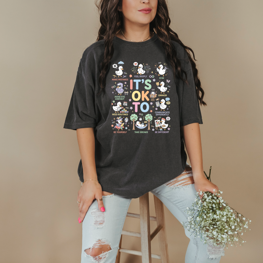 It's Okay To Ducks Graphic Tee & Crewneck
