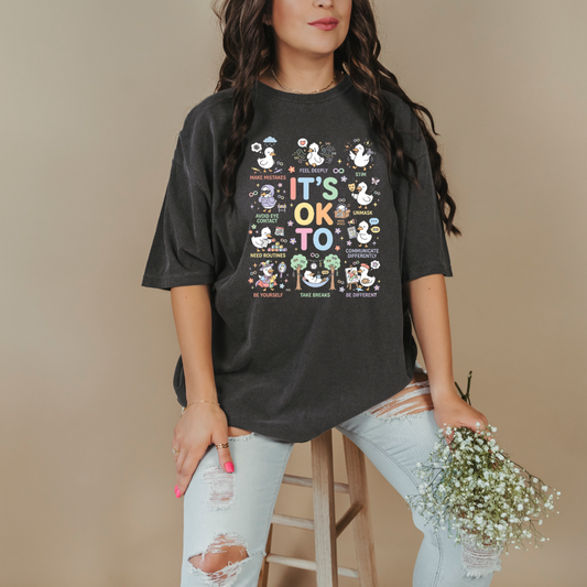 It's Okay To Ducks Graphic Tee & Crewneck