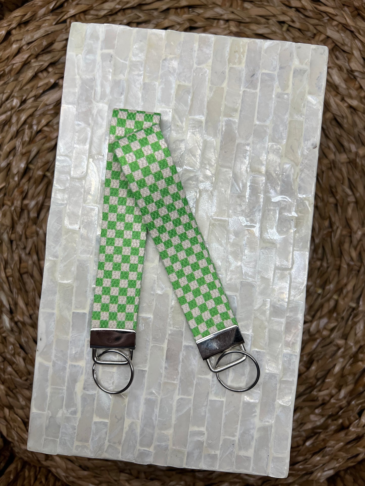 Green Apple Keychain Wristlet