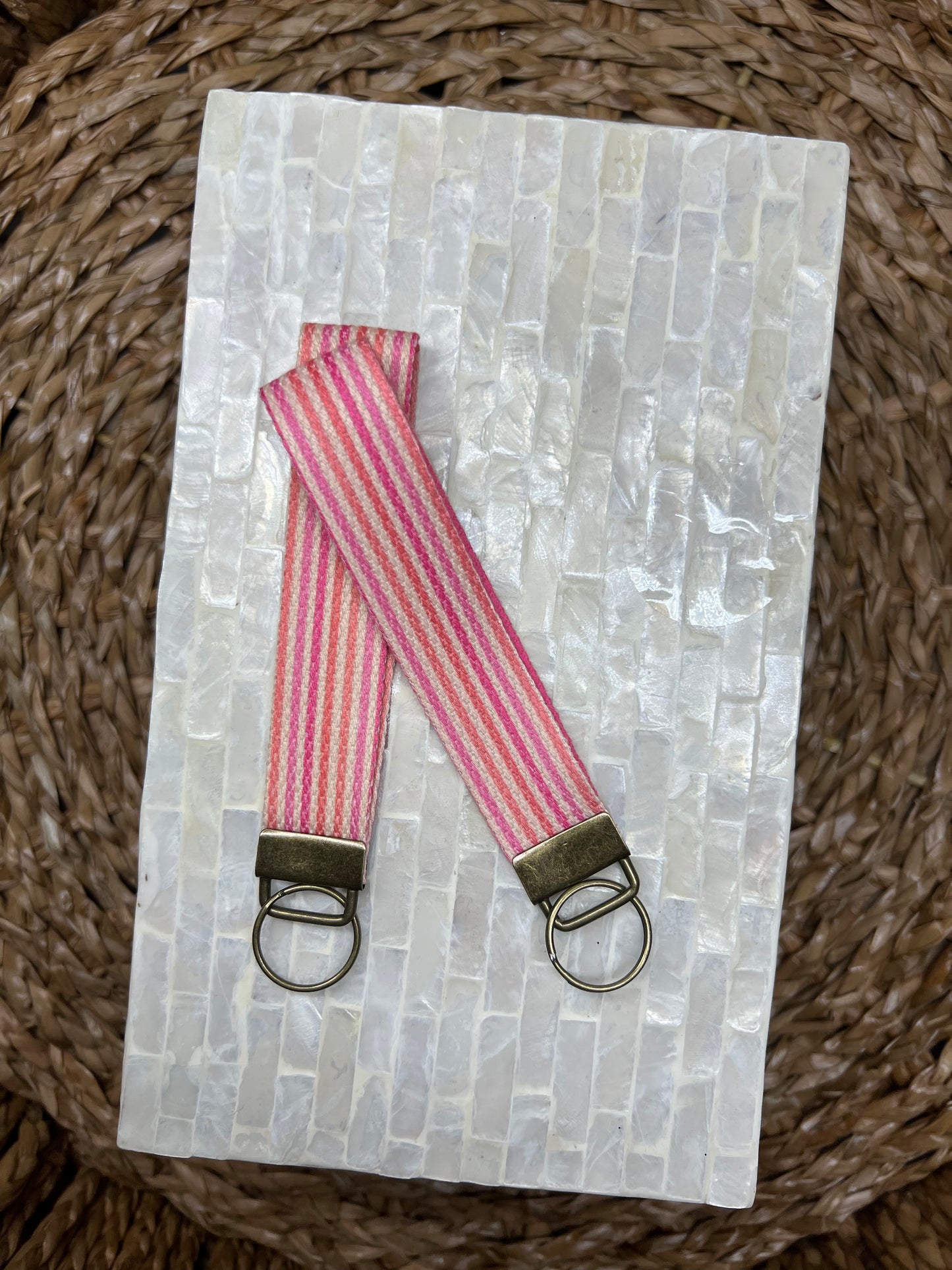 Pink Tan Lines Keychain Wristlet