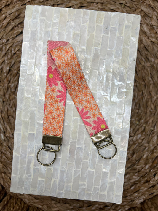 Desert Cactus Flower Keychain Wristlet