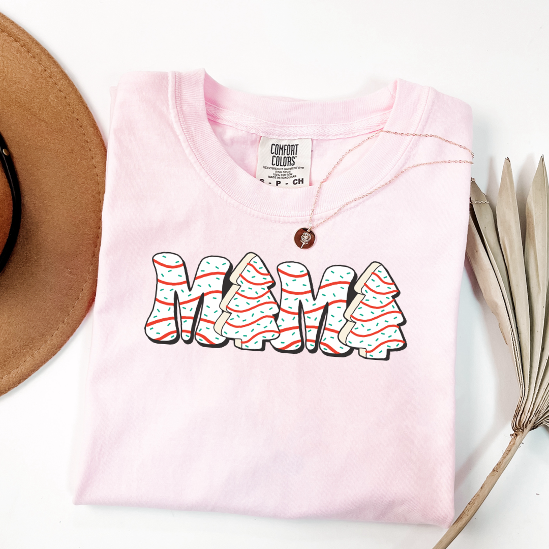 Christmas Tree Cake Mama Graphic Tee