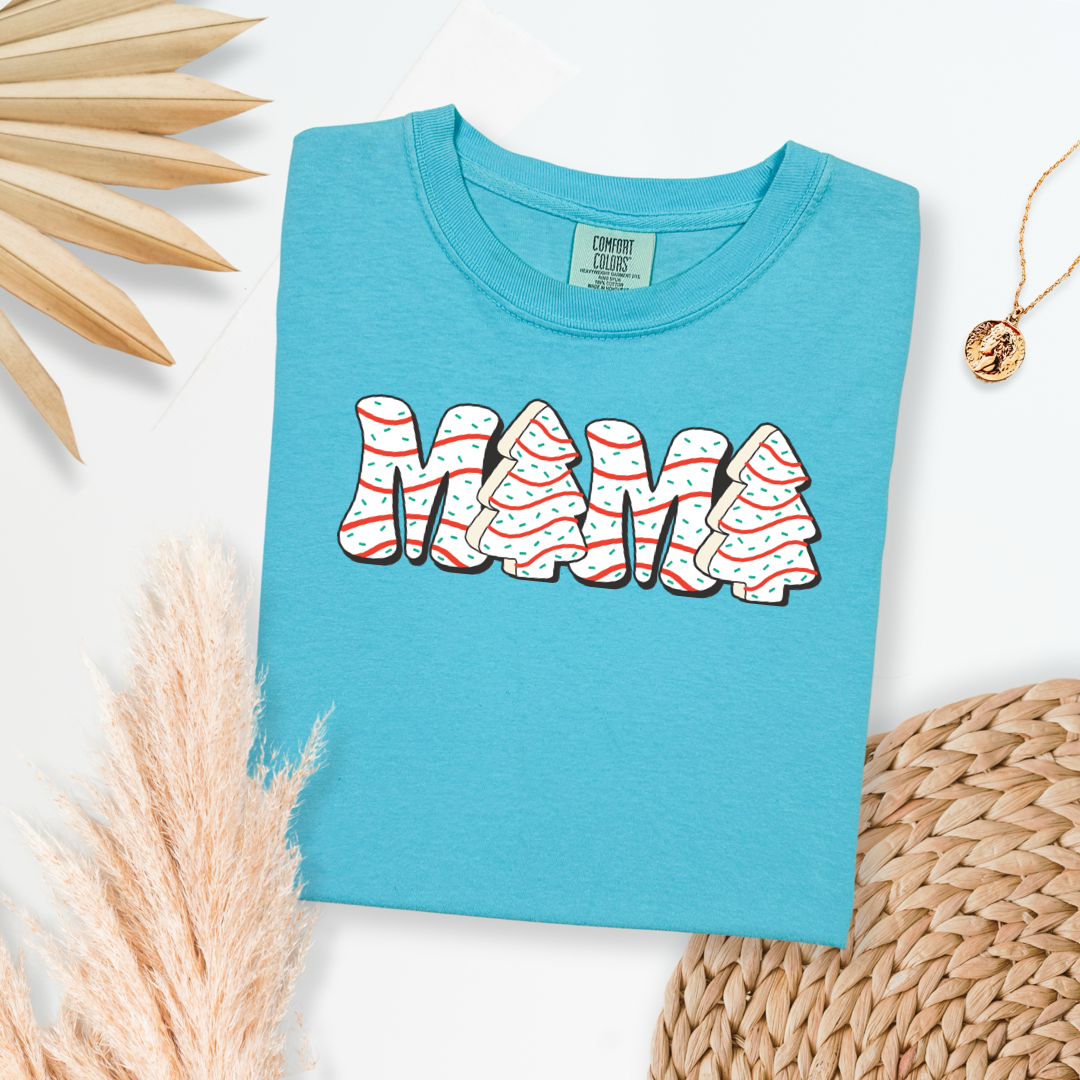 Christmas Tree Cake Mama Graphic Tee