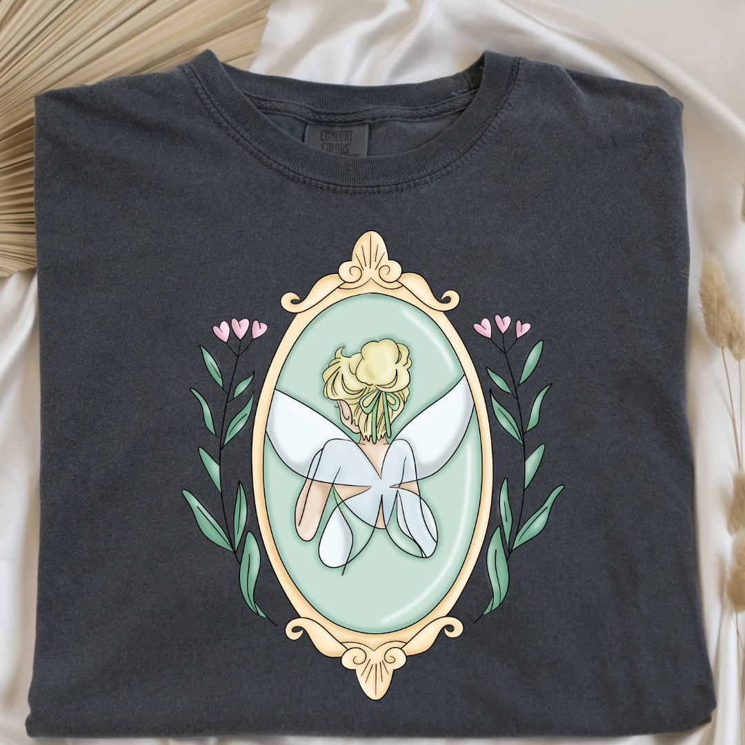 customized Adult Tee Fairy silhouette Pepper Vintage Black Matching adult and youth Tees and crewnecks available 