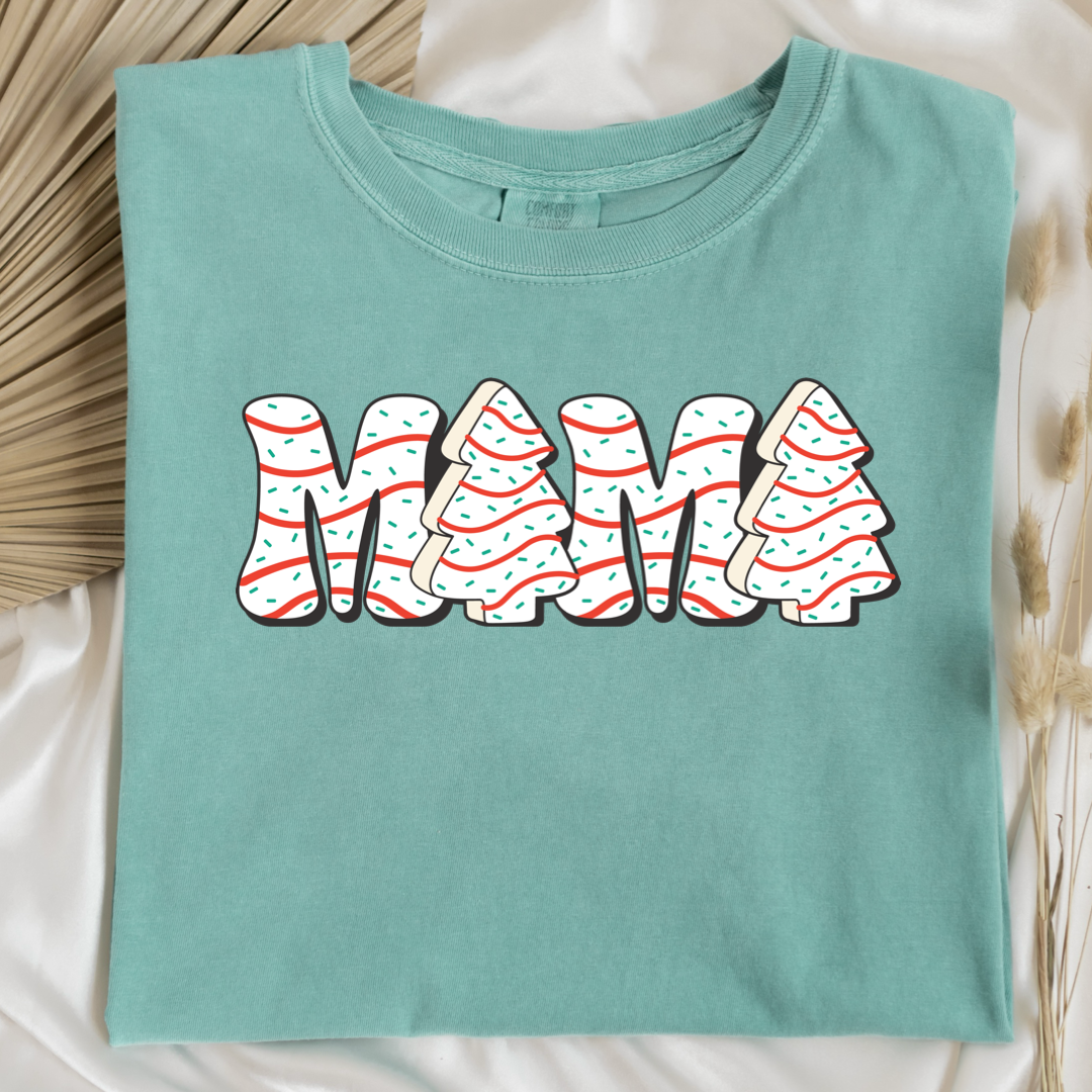 Christmas Tree Cake Mama Graphic Tee