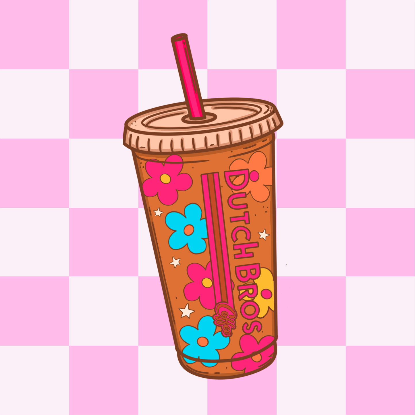 Groovy Coffee Cup Sticker