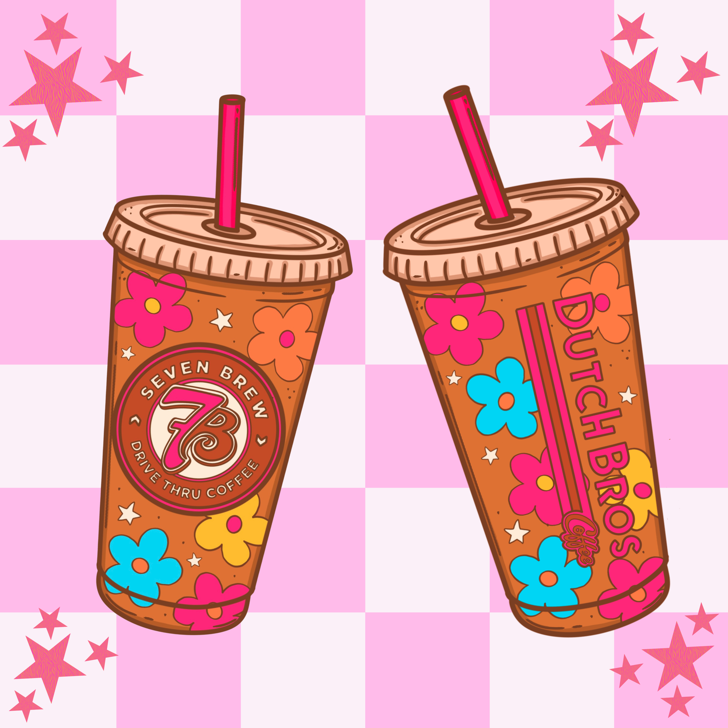 Groovy Coffee Cup Sticker
