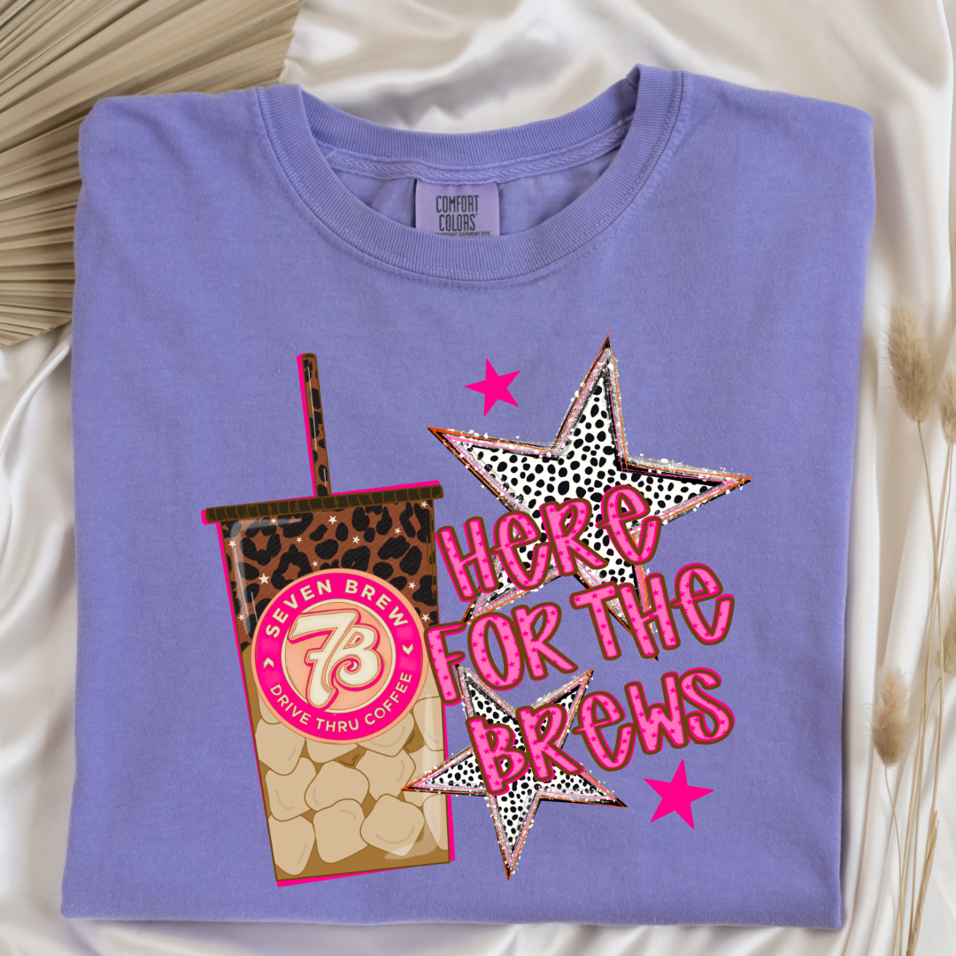 Here For The Brews Graphic Tee & Crewneck