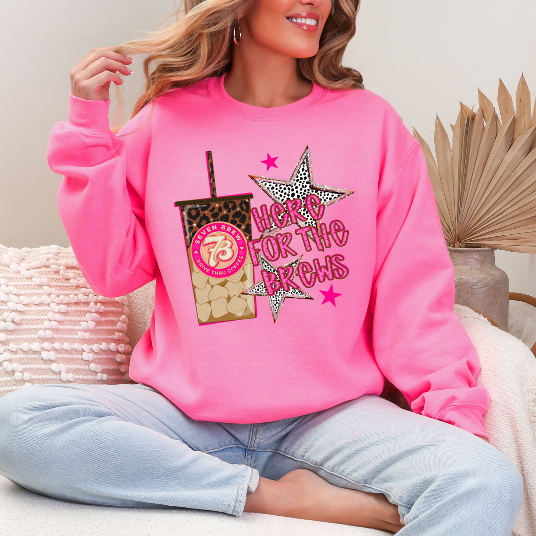 Here For The Brews Graphic Tee & Crewneck