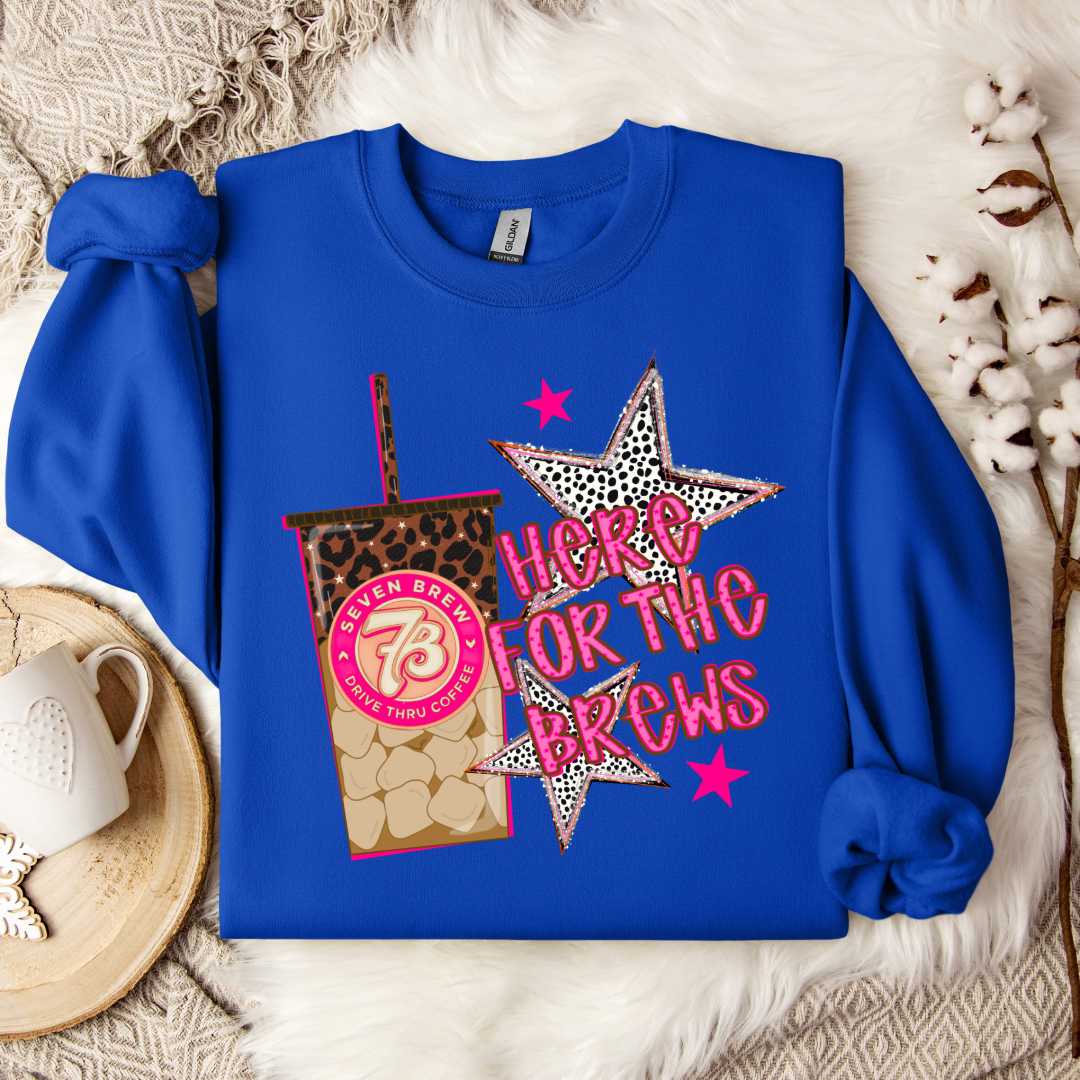 Here For The Brews Graphic Tee & Crewneck