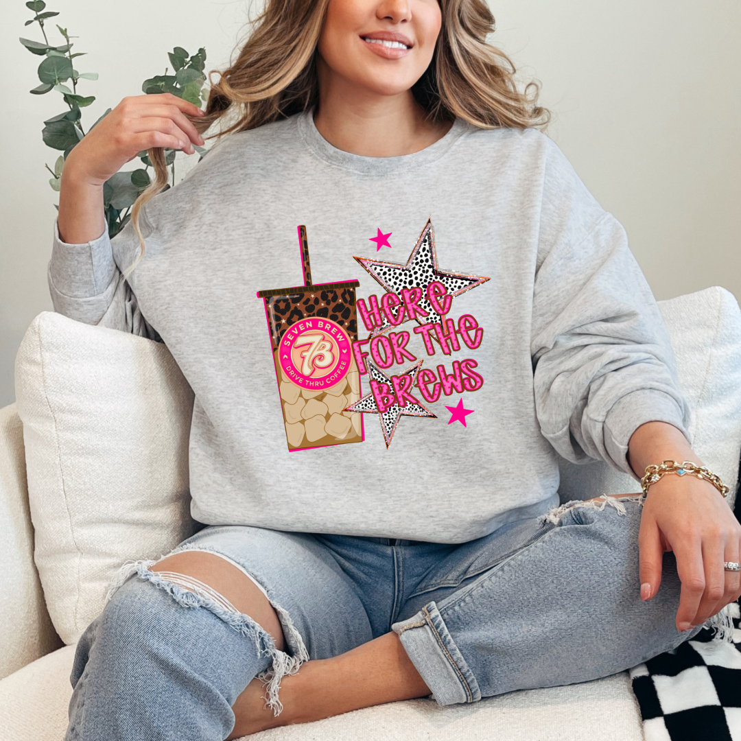Here For The Brews Graphic Tee & Crewneck