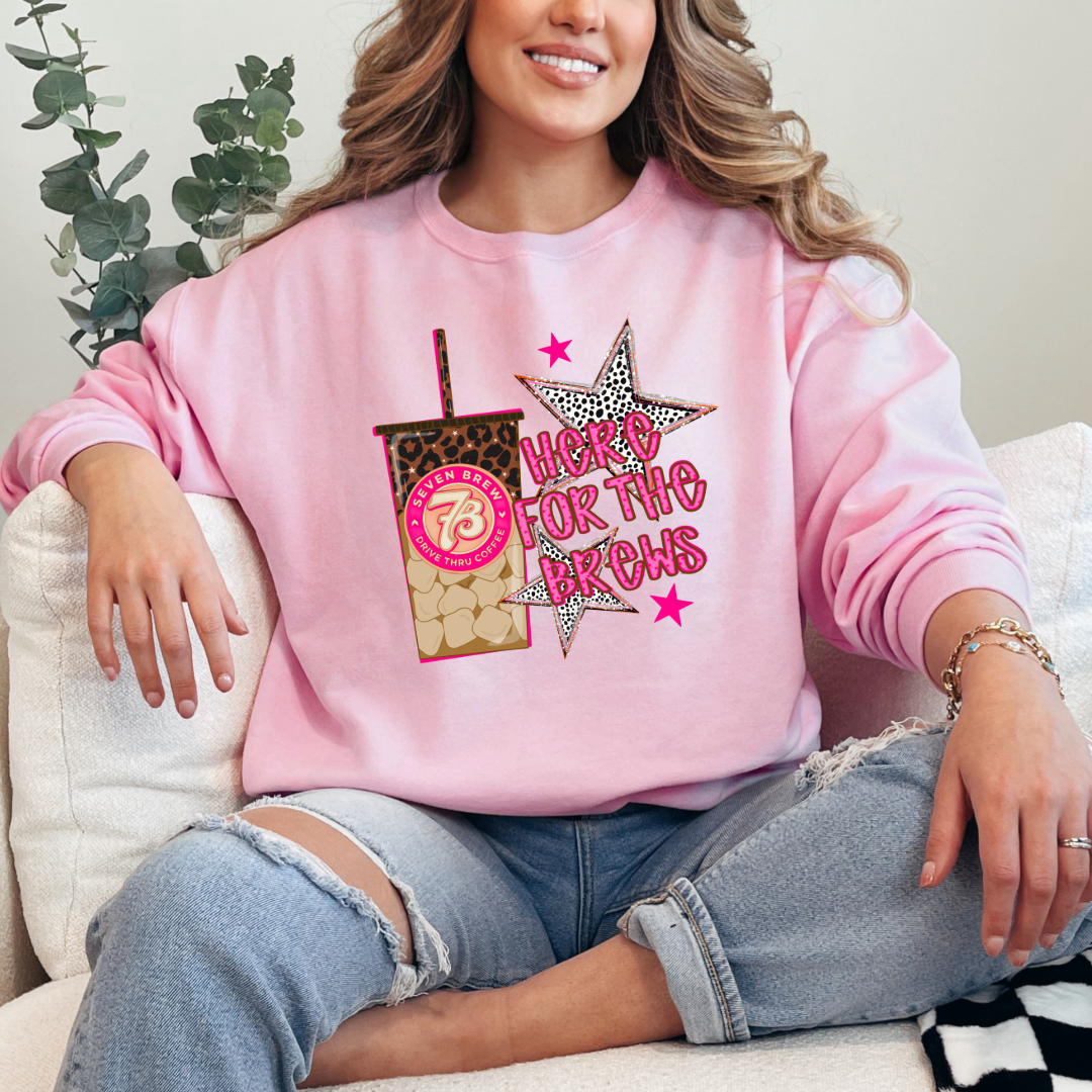 Here For The Brews Graphic Tee & Crewneck