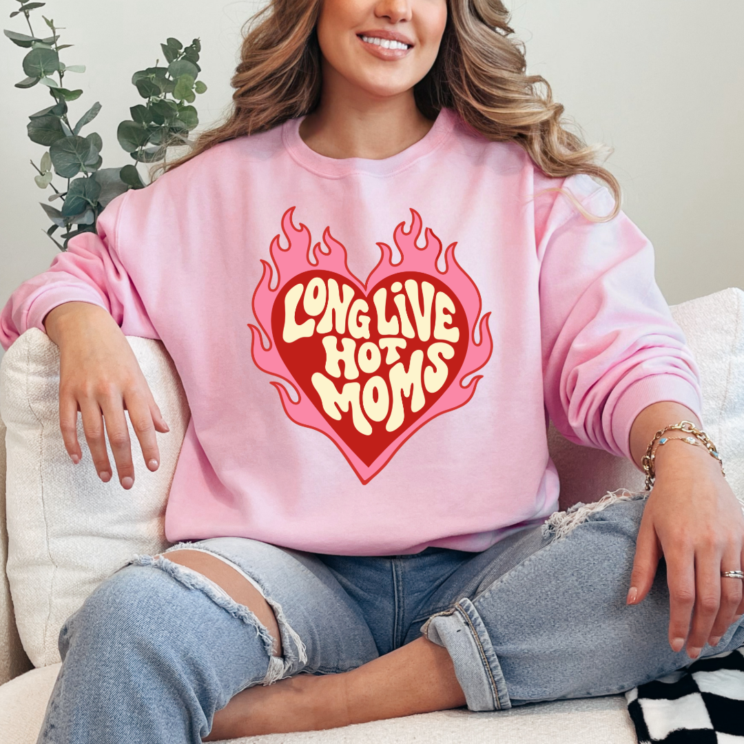 Long Live Hot Moms Graphic Tee & Crewneck