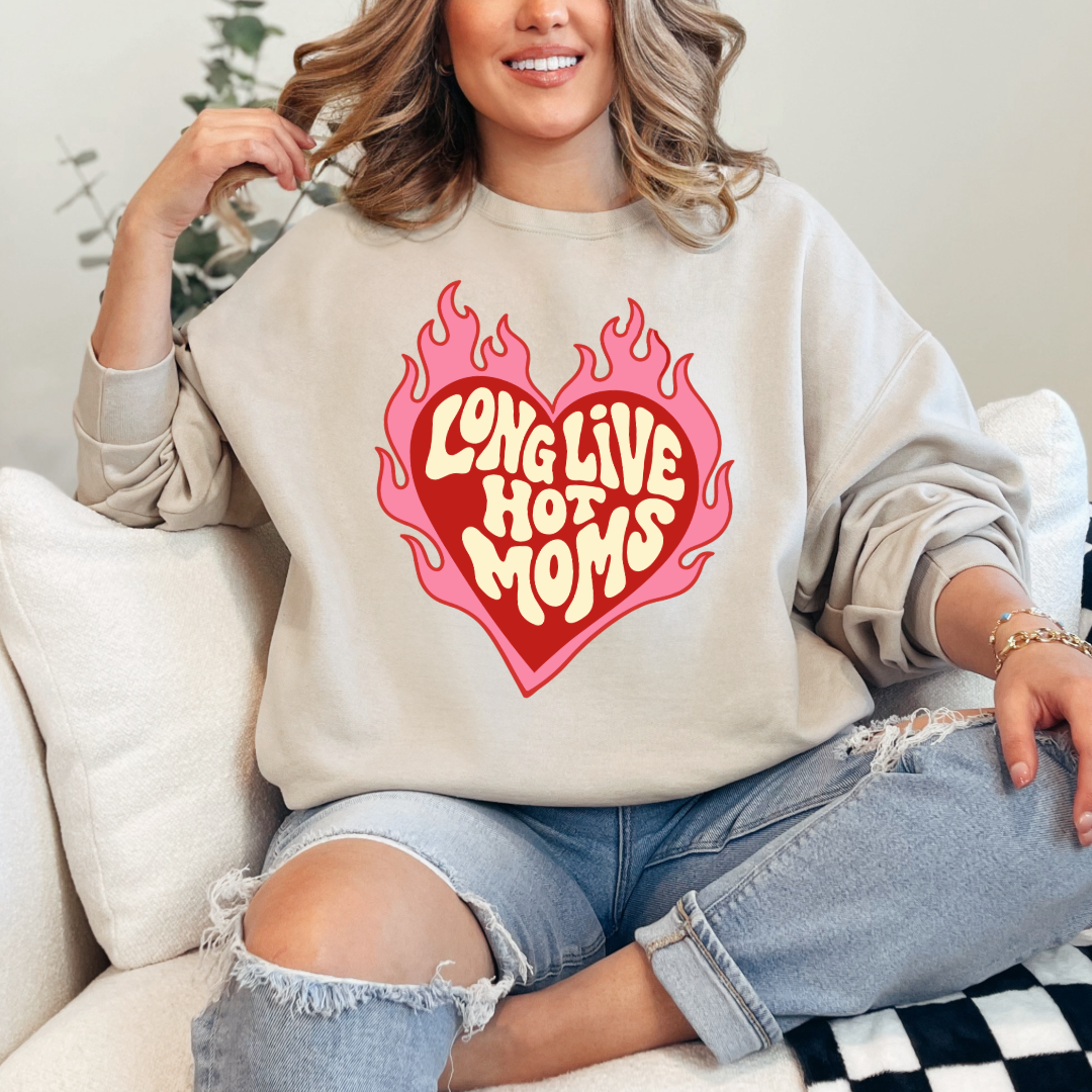 Long Live Hot Moms Graphic Tee & Crewneck