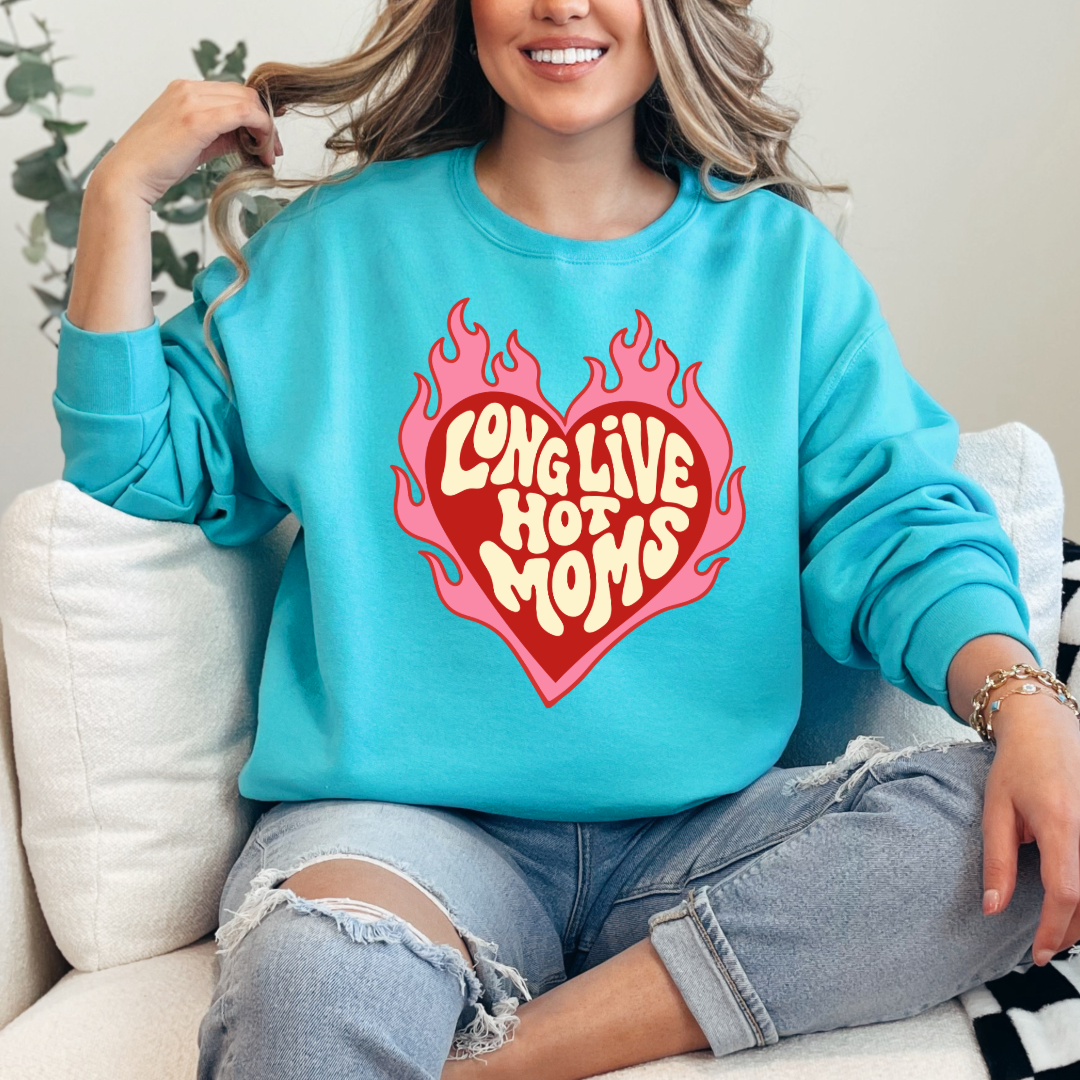 Long Live Hot Moms Graphic Tee & Crewneck
