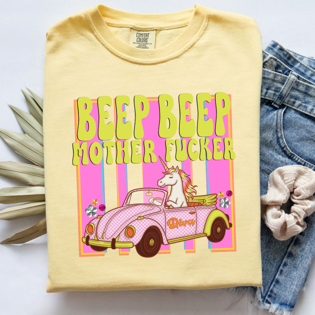 Beep Beep Graphic Tee & Crewneck