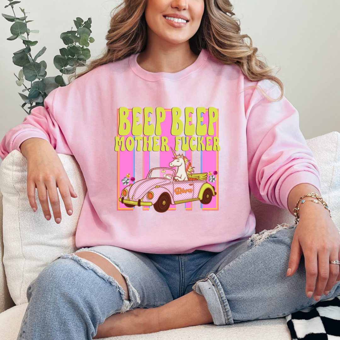 Beep Beep Graphic Tee & Crewneck