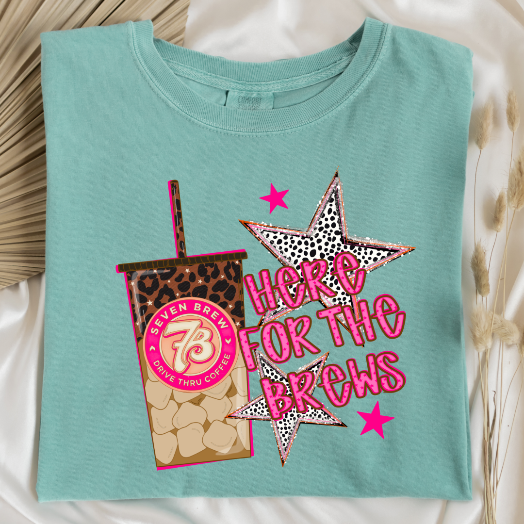 Here For The Brews Graphic Tee & Crewneck