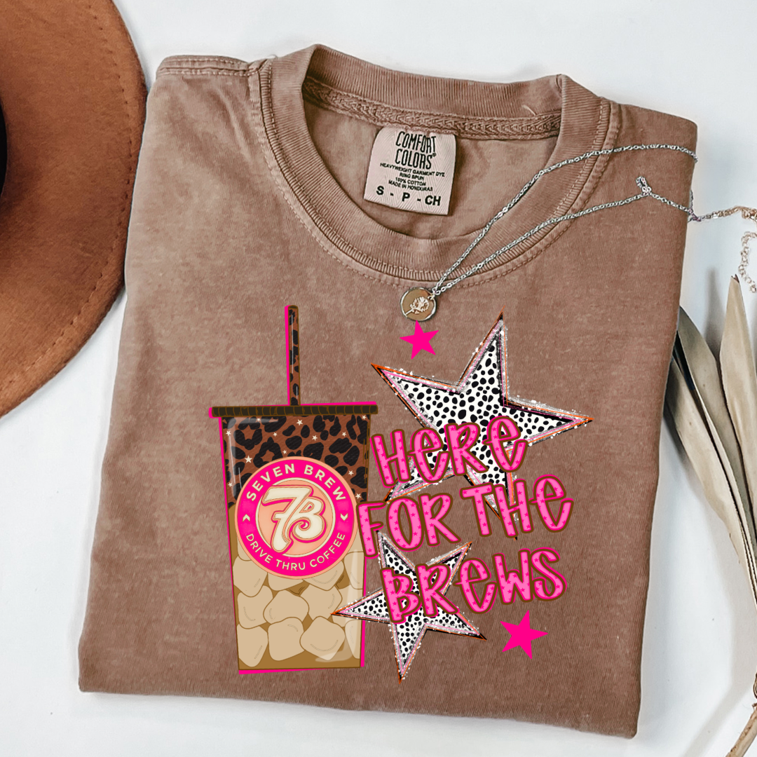 Here For The Brews Graphic Tee & Crewneck