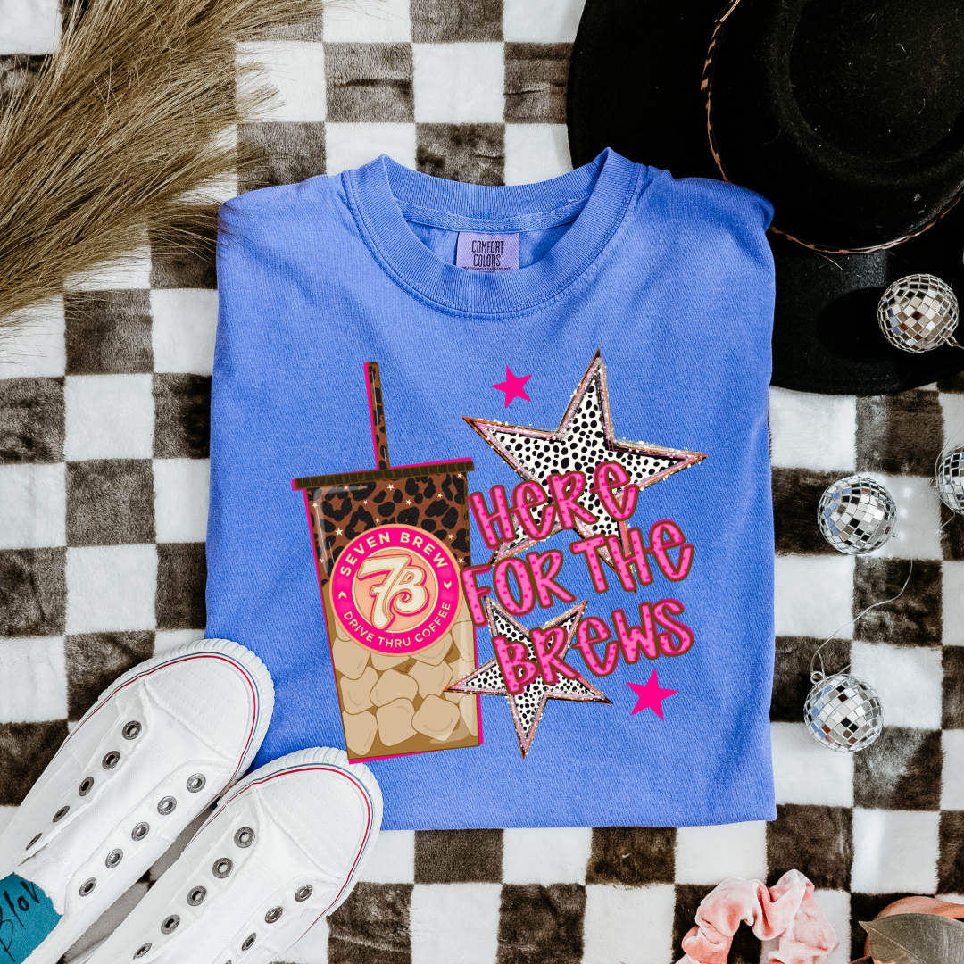Here For The Brews Graphic Tee & Crewneck