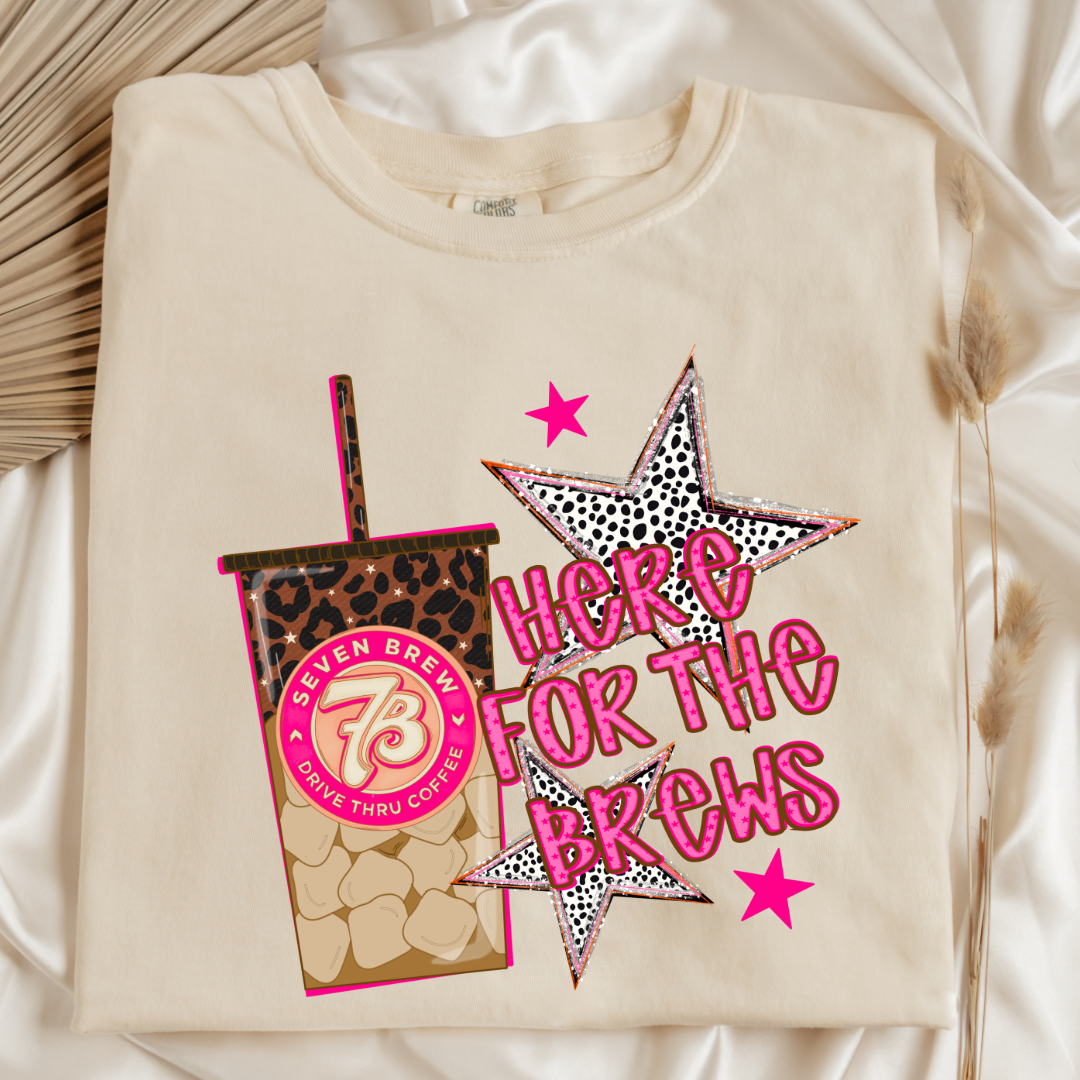 Here For The Brews Graphic Tee & Crewneck