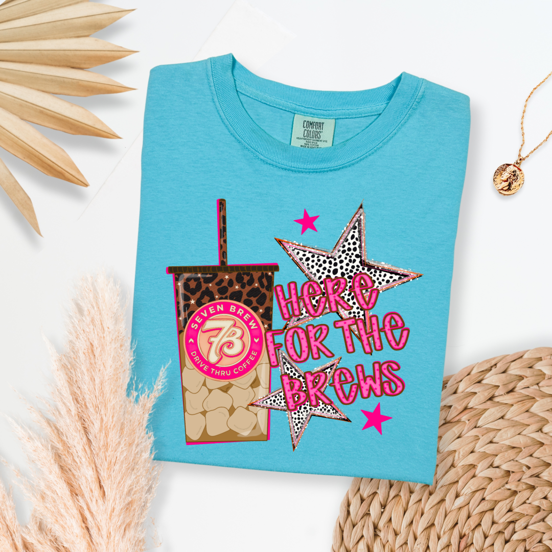 Here For The Brews Graphic Tee & Crewneck