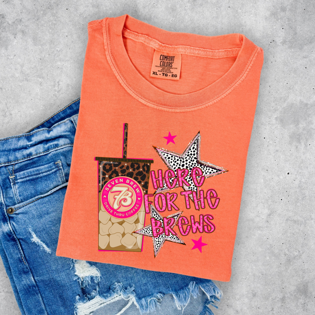 Here For The Brews Graphic Tee & Crewneck