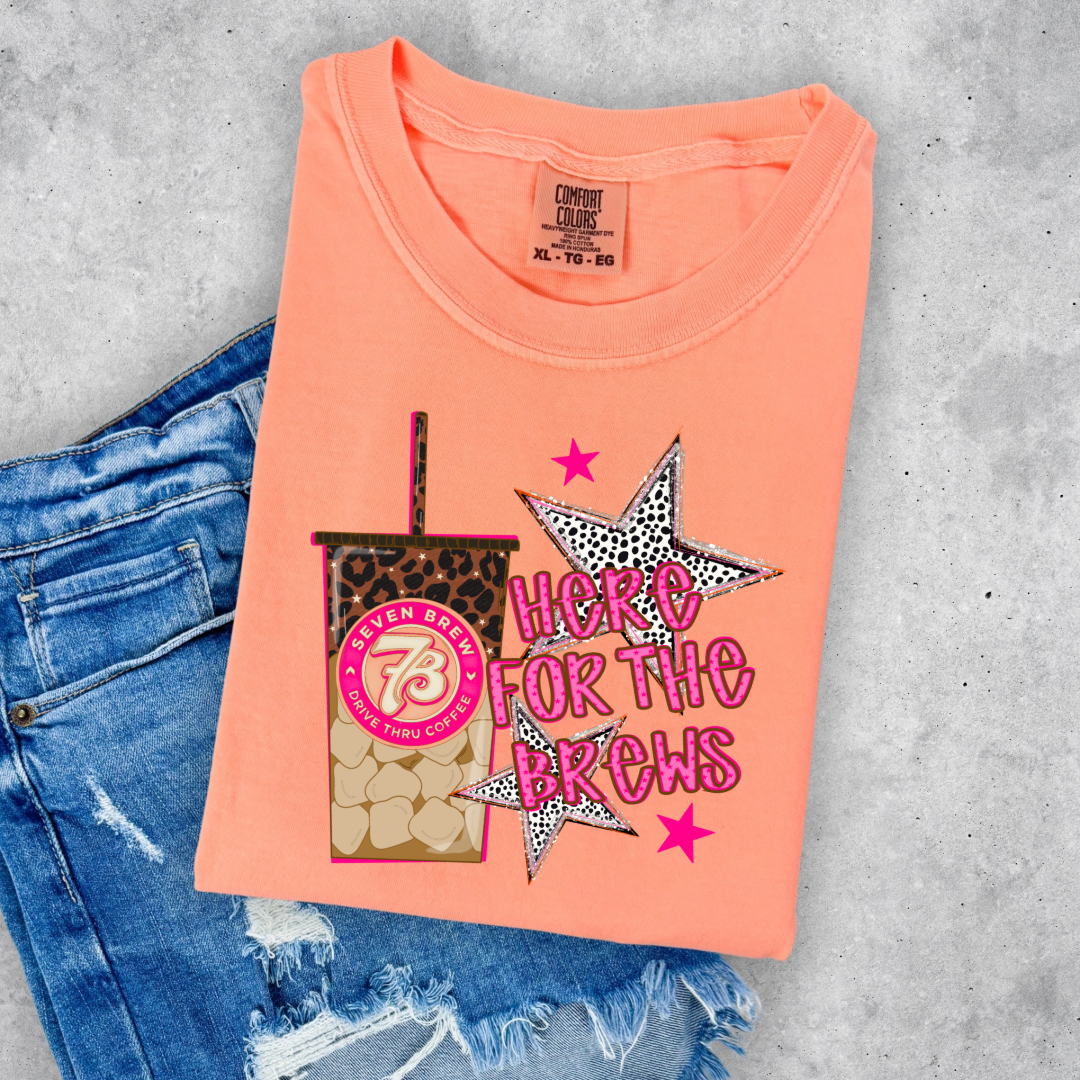 Here For The Brews Graphic Tee & Crewneck