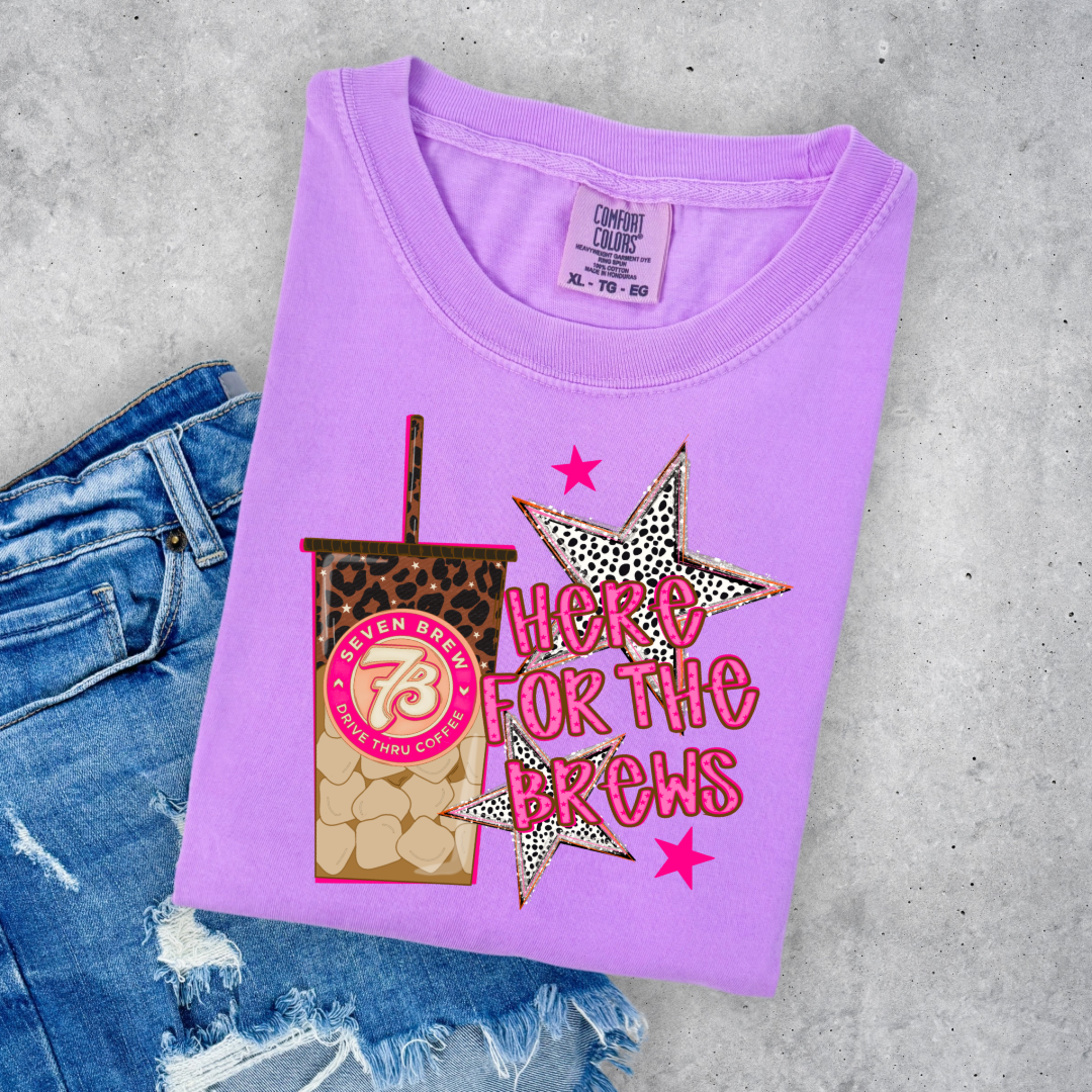 Here For The Brews Graphic Tee & Crewneck