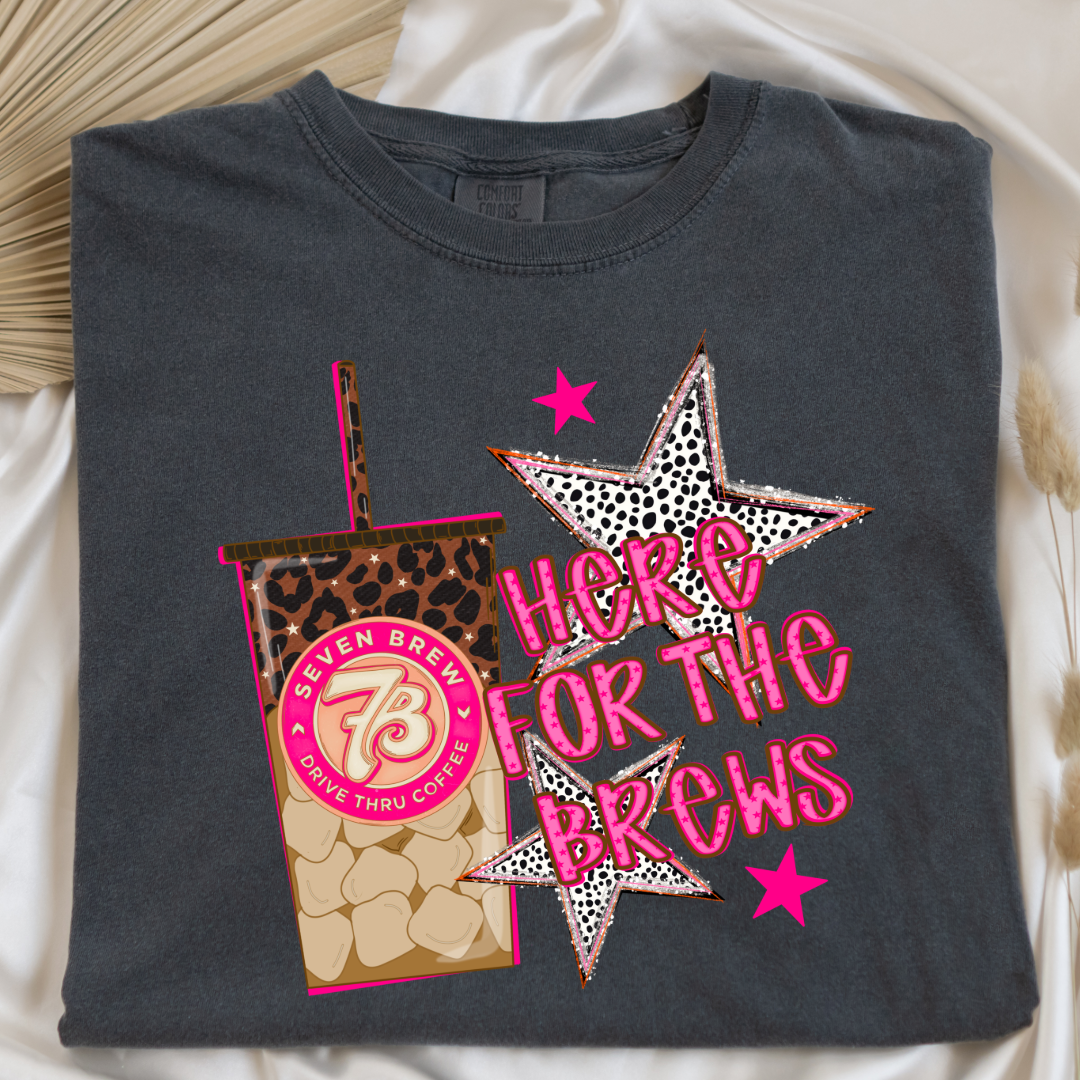 Here For The Brews Graphic Tee & Crewneck