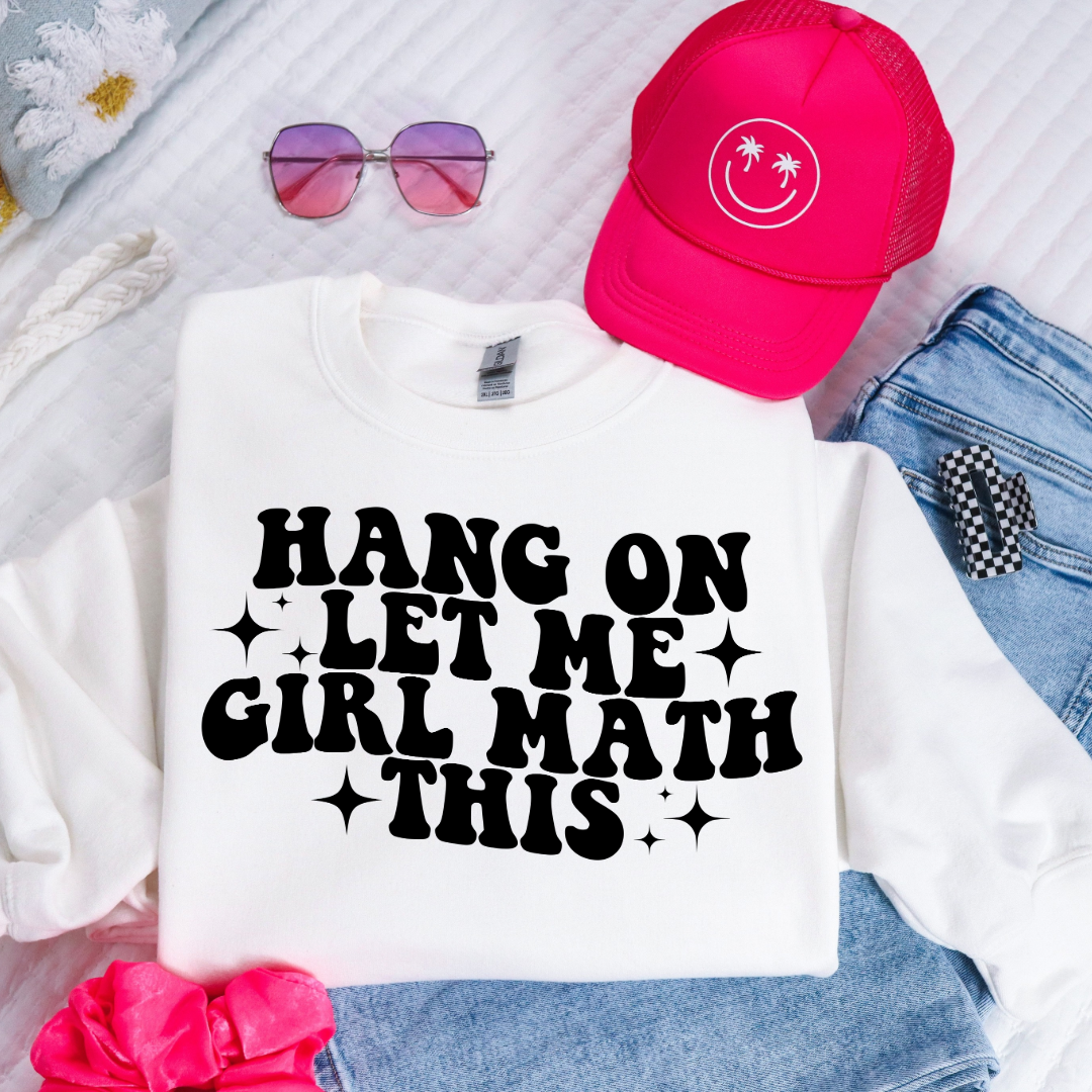 Hang On Let's Girl Math This Youth Crewneck