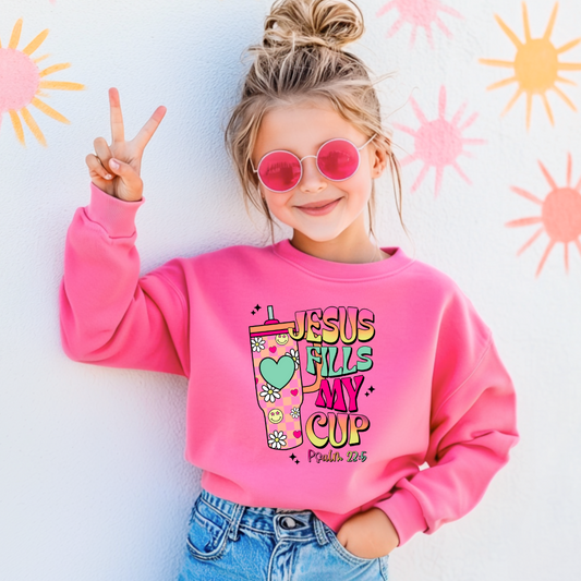 Jesus Fills My Cup Youth Crewneck