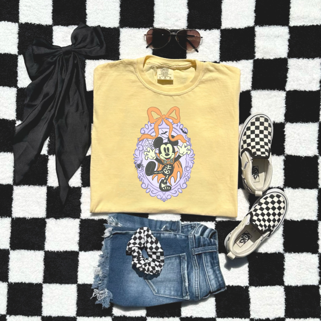 Spooky Season Coquette Mouse Youth Graphic Tee